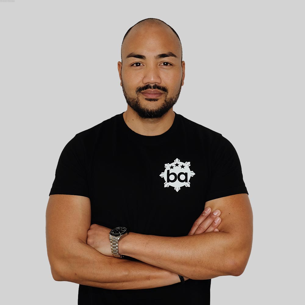 buhay abroad original men tee - model -front